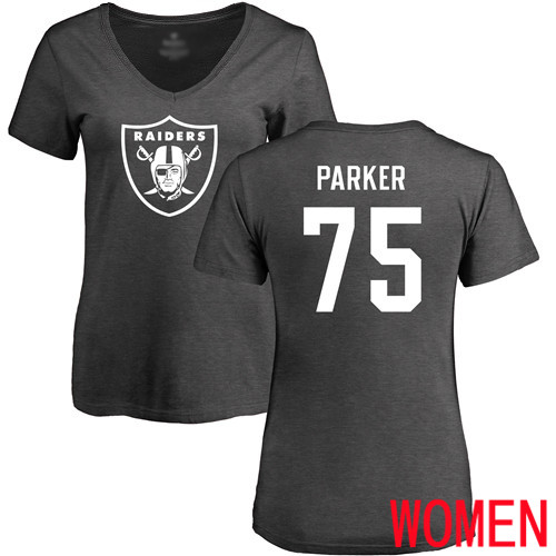 Oakland Raiders Ash Women Brandon Parker One Color NFL Football #75 T Shirt->nfl t-shirts->Sports Accessory